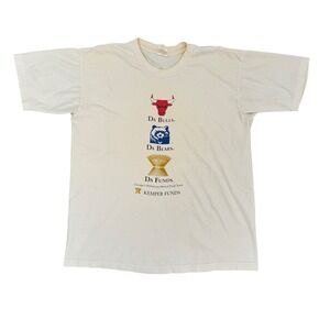 Vintage 90s Kemper Funds Chicago Bulls Bears Da Funds Parody T-Shirt Mens Large